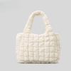 Cloud Pleated Bag Women's Large Capacity Lightweight Lattice Dumpling Bag Korean Bubble Shoulder Bag