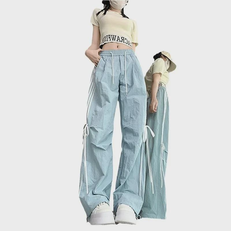 Повседневные брюки-банты American Design - спортивные брюки широкого кроя на весну/осень, тонкий фасон