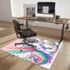 1pc Rainbow Unicorn Office Chair Mat - Anime Cartoon Design, Non-Slip Carpet for Home Decor, Suitable for All Seasons.H096