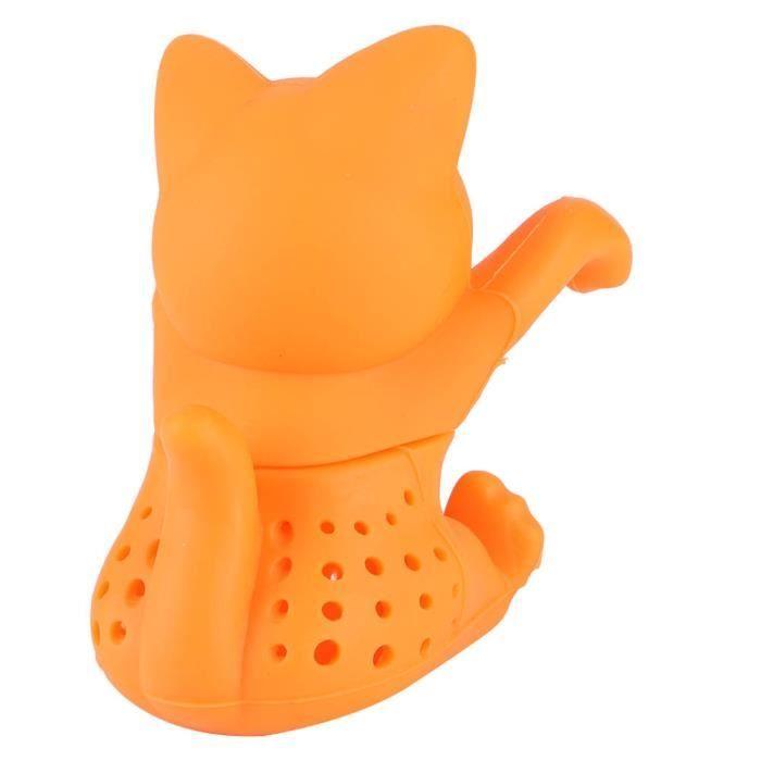 ESTINK Infuseur à thé Accessoire d'infuseur de thé en silicone en forme de chat en forme de chat pour le bureau à domicile