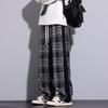 NASA MARVEL Men's Plaid Loose Fit Wide-Leg Casual Pants