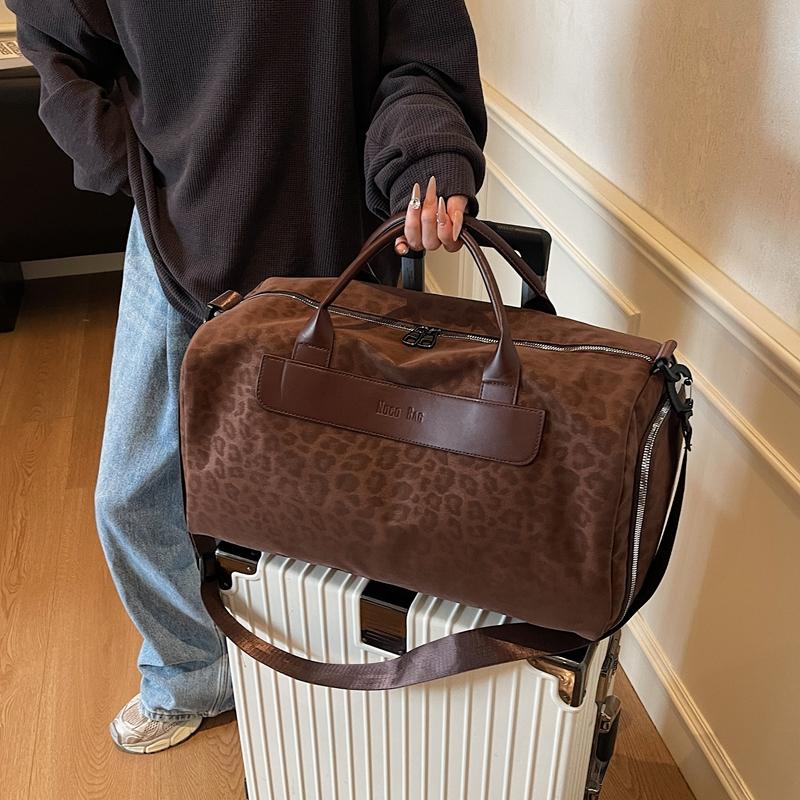 Спортивная сумка большой вместимости с леопардовым принтом, дорожная сумка, фитнес-сумка, сумка-дафл