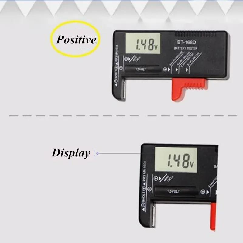 BT-168 Тестер емкости батарей AA/AAA/C/D/9V/1.5V Универсальный индикатор проверки батареек-таблеток Тестер напряжения