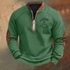 Men's St. Patrick's Day Vintage Casual Zip Sweatshirt Outdoor Casual Top