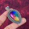 Rainbow Solar Quartz 925 Solid Sterling Silver Pendant, Handmade Gemstone Pendant Jewelry, Gifts For Wife Brand New Pendant