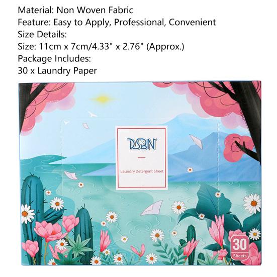 30/50 шт., освежающая ароматическая бумага для стирки с низким содержанием пузырьков, безжидкая нетканая ткань, лист для стирки со свежим ароматом