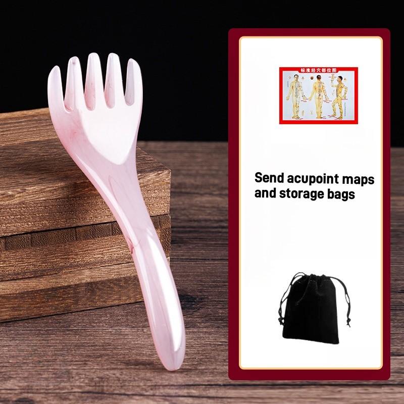 Head Massager Five Claw Head Therapy Comb Massage Claws Meridian Comb Resin Acupoint Scratch Scalp and Head Massage Tool