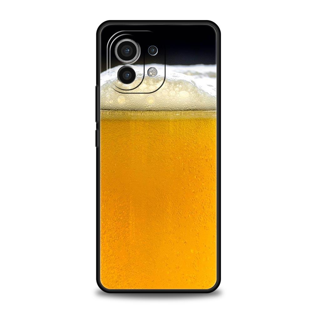 Alcohol Summer Bubble Phone Case For Xiaomi 13 12 11 Lite 12T 11T 10T 9T Mi Poco X5 M4 M3 X4 X3 Pro F5 F4 F3 GT 5G Black Cover