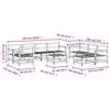 VidaXL Salon de Jardin 10 pcs, Canapés avec Repose-pied, Ensemble de Meubles avec Table Basse Patio Terrasse, Rustique, 3186572