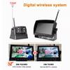 Цифровой беспроводной 7-дюймовый DVR с четырьмя мониторами, циклическая запись видео, солнечные магнитные камеры заднего вида для каравана