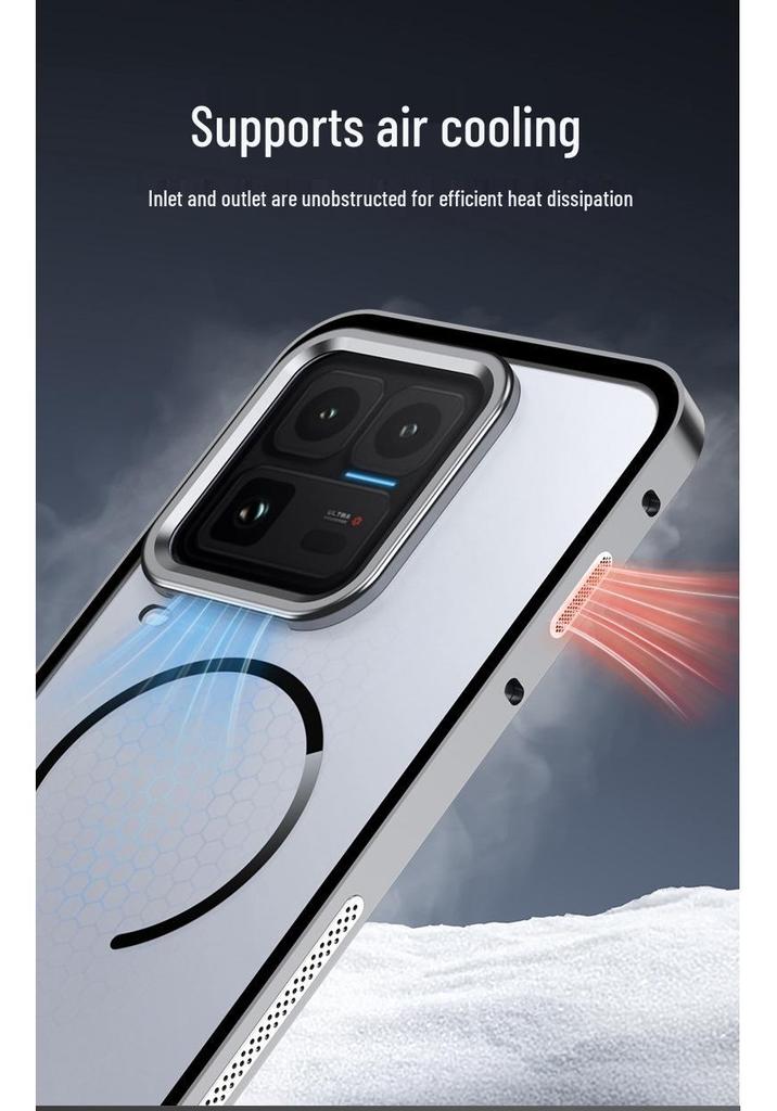 Aluminum Alloy Snap-Button Phone Case with Magnetic Back for iQOO 15 Ultra - Ideal for Cross-Border Use