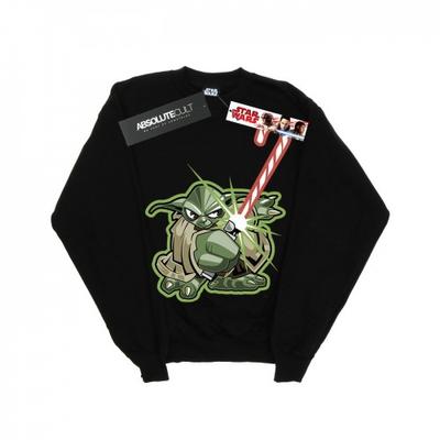 Мужская рождественская толстовка Yoda Candy Cane