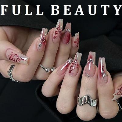 1 коробка французских съемных накладных ногтей балерины носимые накладные ногти типсы маникюрный инструмент накладные ногти