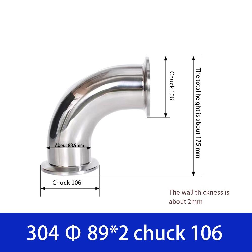 Совместимый с Tri Clamp санитарный угловой фитинг с соединением под прямым углом