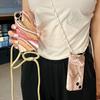 Crossboyd Lanyard Rope Marble Pattern Soft Tpu Phone Case For Iphone 14 12 13 Pro Max 11 Length Adjustable Strap Cover