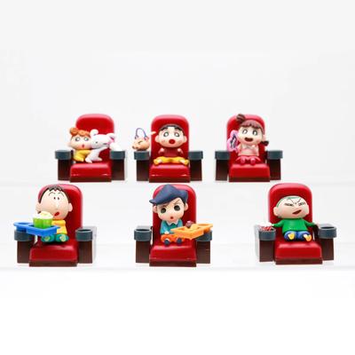 Кролик Син-тян Касукабэ Аниме Фигурка Сцена в Кинотеатре Blind Box Игрушка Миниатюрная Фигурка Настольное Украшение Подарки для Детей