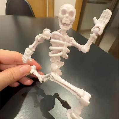 Скелет Многосуставный Подвижный 3D DIY Сборная Модель Украшения Игрушка для розыгрыша Экшн-фигурка Декор для рабочего стола Детский подарок Миниатюрная статуэтка