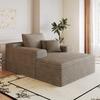 115*159cm, Comfortable Corduroy Sofa, Deep Seat, Boneless Modular, Sponge, No Assembly Required, Compression, Living Room, Bedroom, Camel