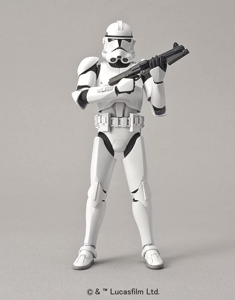 BANDAI SPIRITS Star Wars Clone Trooper Scale Plastic Model 1/12 Pre-Colored