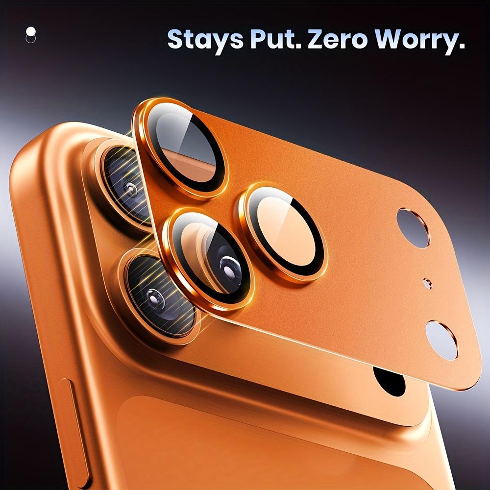 2 Sets Luxury Metal Camera Lens Protector for iPhone 17 16 15 14 Pro Max Aluminum Alloy Camera Film Original Color Tempered Glass Lens Protector