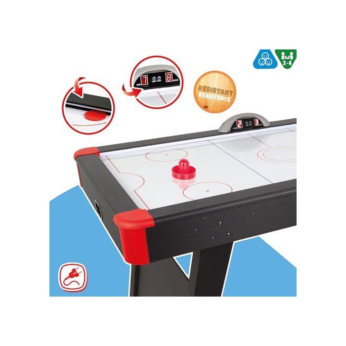Table de hockey sur air pour enfants - COLORBABY - 137x73x84 cm - 2 joueurs - Marqueurs électroniques - Coins arrondis