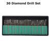 Набор из 30 алмазных борфрез Dremel, набор вращающихся инструментов, зернистость 400, футляр с хвостовиком 1/8 дюйма