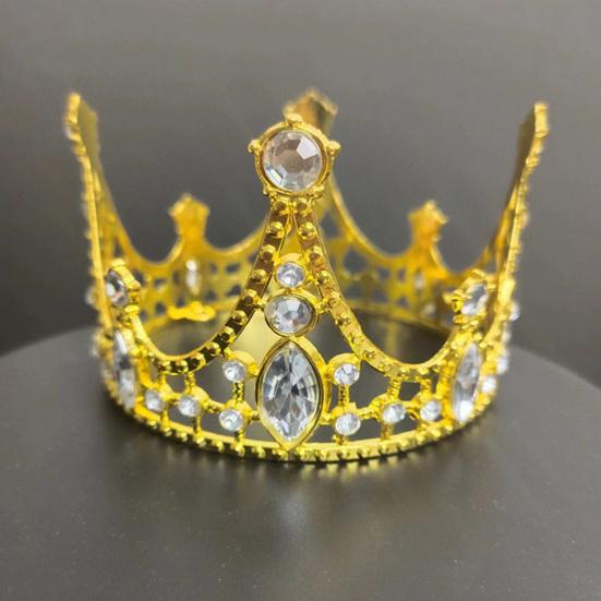 Корона для торта, искусственная хрустальная тиара, сверкающее украшение для торта, декор свадебного торта на день рождения, детский душ