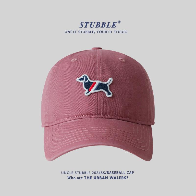 Baseball Cap Cartoon Puppy Cotton Soft Top Cap Men'S And Women'S Casual Versatile Wide Brim Show Face Small Hat
