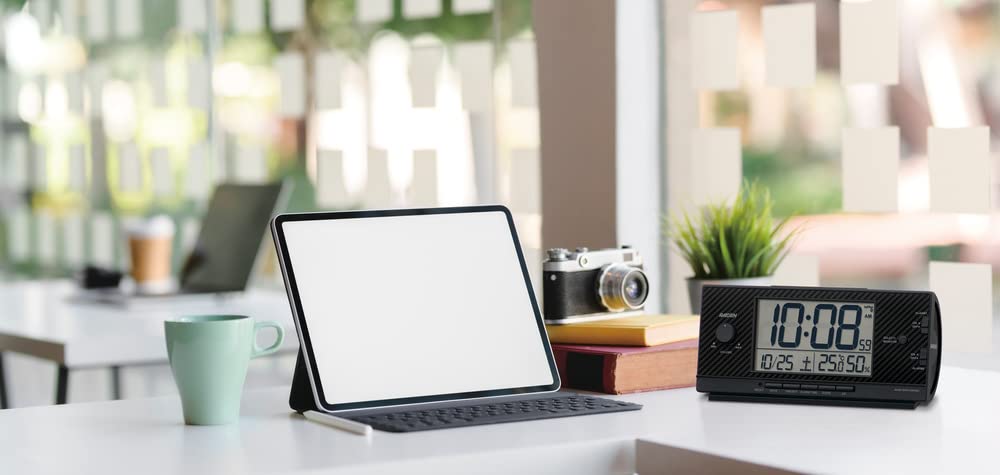 Seiko Часы-будильник с радиоприемником цифровые громкие PYXIS RAIDEN черные NR539K 77×167×57 мм