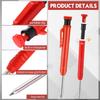 8 pack 2.8mm Mechanical Carpenter Pencils with 48 Refills, Construction Pencils with Built-in Sharpener, Long Nib Deep Hole Marker, Heavy Duty