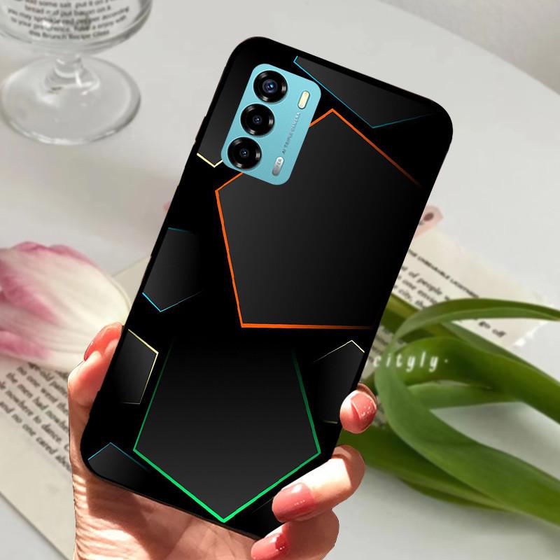 Чехол для ZTE Blade V40 Vita 8045 6.75" Животный Мультяшный Мягкий Силикон Funda для ZTE Blade V40 Vita Чехол для Телефона V40Vita Черный Coque