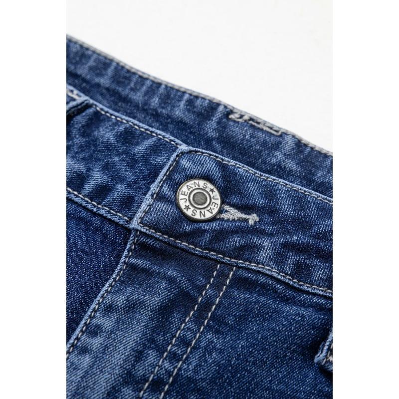 Женские весенние новые темно-синие джинсы с высокой талией и широкими штанинами, модные прямые брюки в стиле ретро