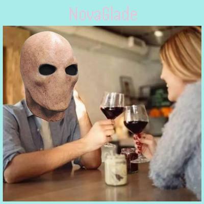 Зловещая Хэллоуин Злой Безликий Человек Латексная Маска Жуткий Череп Инопланетянин Маска на Все Лицо Головной Убор