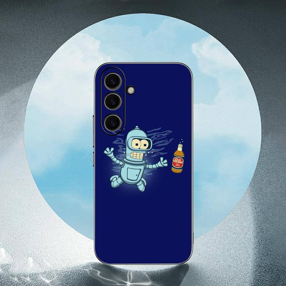 Милый Futuramas Для ребенка Для Samsung Galaxy S25 S24 S23 Ultra S22 S21 Plus S20 Черный Мягкий Силиконовый Защитный Чехол