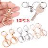 10Pcs Diy Key Rings Key Chain Jewelry Findings Lobster Clasp Keyring Making