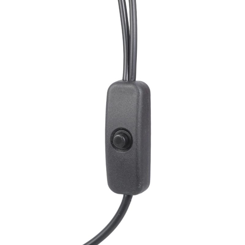 Type C Female To USB C & Micros USB Male Charging Cable with On/Off Switches Charge 2 Devices Simultaneously