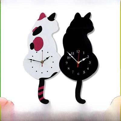 Акриловые настенные часы Silent Cat – креативный декор для гостиной