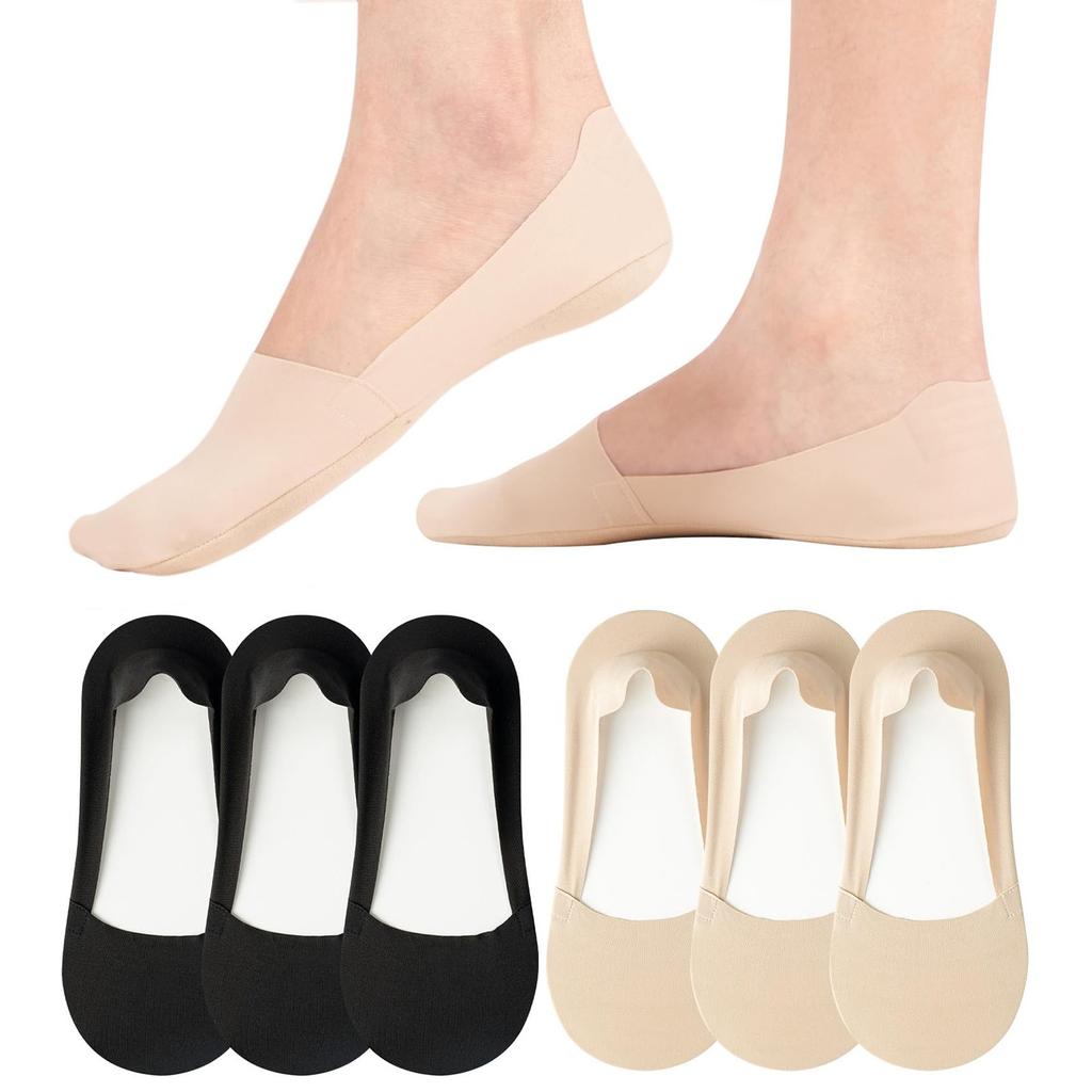 Женские нейлоновые нескользящие тонкие шелковые носки с низкой подкладкой, легкие лоферы на плоской подошве, 6 пар