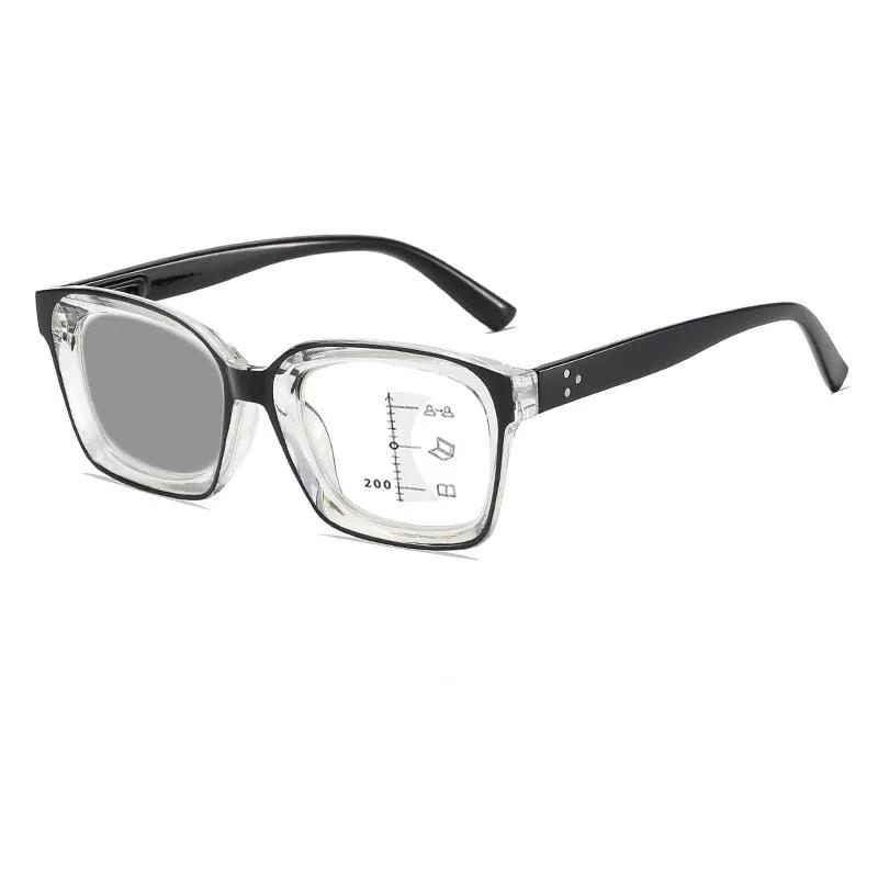 Универсальные прогрессивные мультифокальные фотохромные очки для чтения для женщин и мужчин, блокирующие синий свет, от +1.0 до +4.0