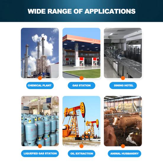 Детектор утечки газа Пропан Сигнализация природного газа с ЖК-экраном Высокодецибеловый мини-портативный детектор утечки горючего газа с батарейным питанием