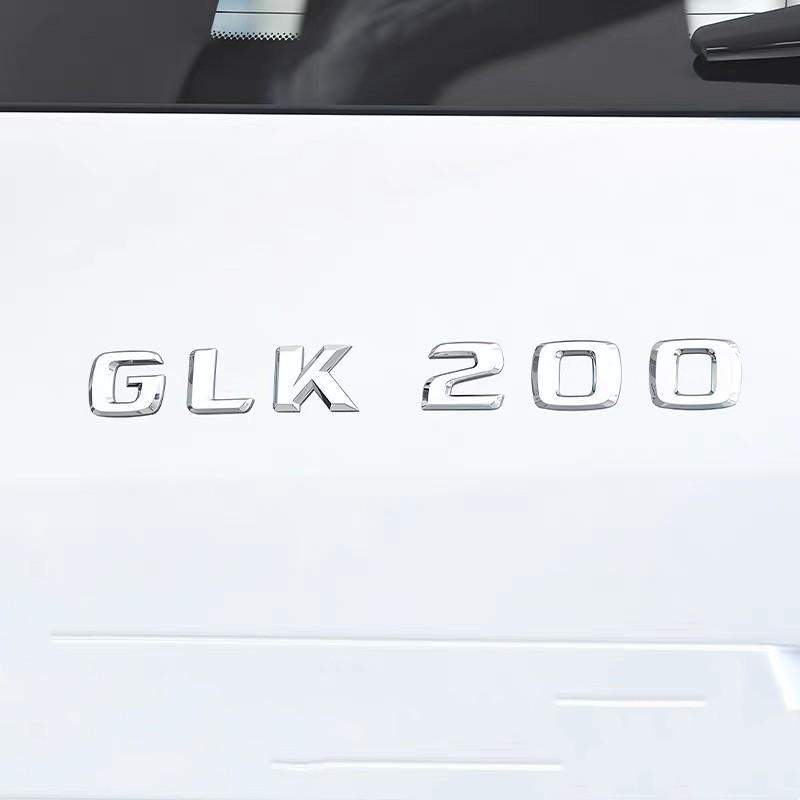 Applicable to for Mercedes-Benz GLK300LGLK350 GLK200 220 260 letter tail logo sticker 3D ABS badge GLK automotive supplies.