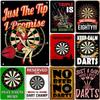 No Beer No Darts Metal Sign Just the Tip Poster Plaque Vintage Iron Painting Decoration for Man Cave Cafe Game Room Club Bar