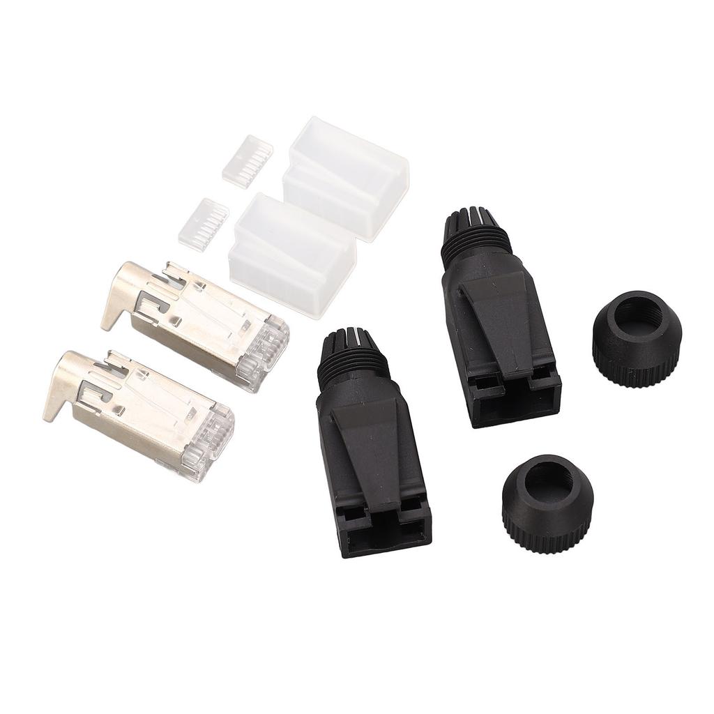 10 Set Assembly Type RJ45 Connector Kit 8   Cat5e Cat6 Industrial Ethernet Modular Plugs