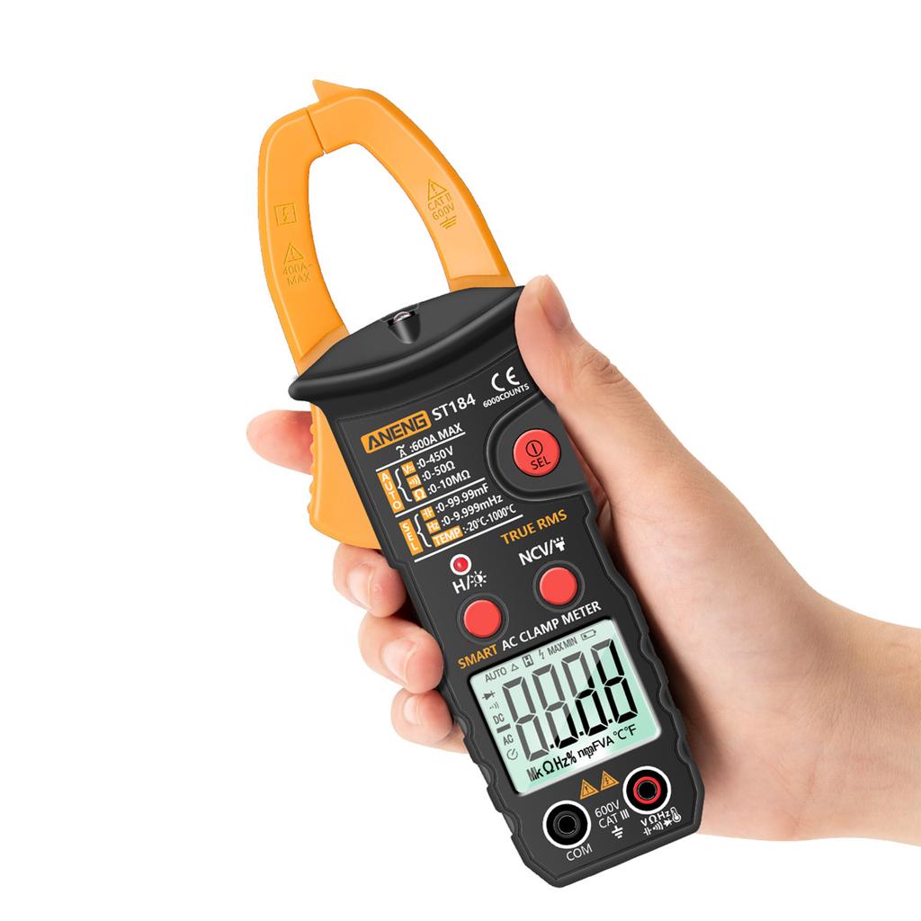 Aneng Цифровой мультиметр True RMS, клещи, детектор напряжения постоянного/переменного тока, амперметр переменного тока с омом