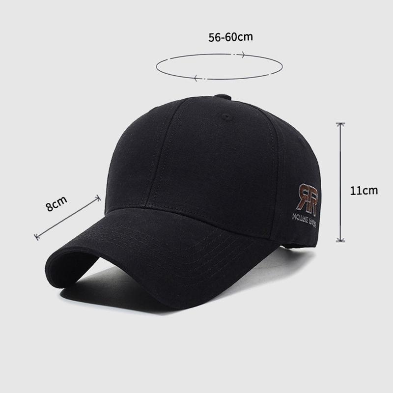 Black Baseball Cap Men's Embroidered Cap Women Sports Cap Spring Autumn Sun Protection Sun Hat