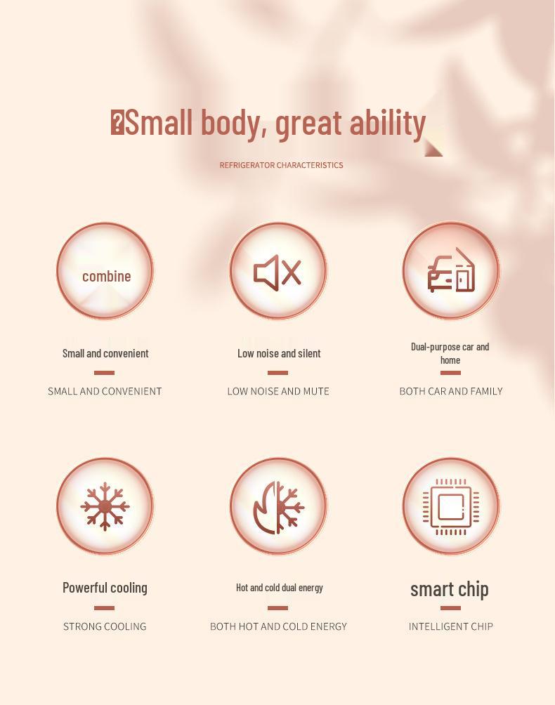 Портативный мини-холодильник для макияжа двойного назначения для автомобиля и дома