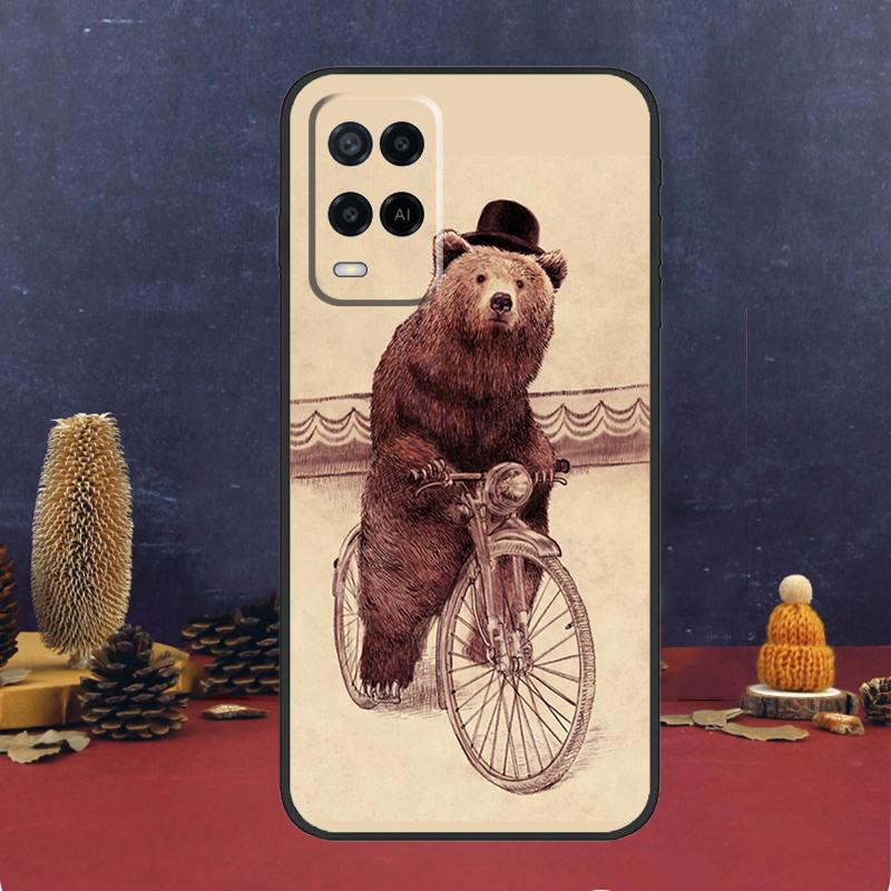 Cartoon Grizzly Bear For OPPO A54S A74 A94 A58 A78 A98 A16 A76 A96 A15 A17 A77 A5 A9 A52 A72 A79 A53S A57S Case