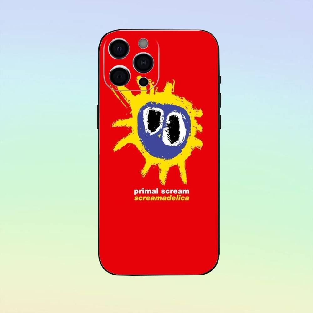 Чехол для телефона Band P-Primal S-Scream для iPhone 17,16,15,14,13,12,11, Мягкий силиконовый черный чехол