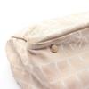 Used CHANEL New Travel Line MM Tote Bag leather Nylon canvas Beige Used Women