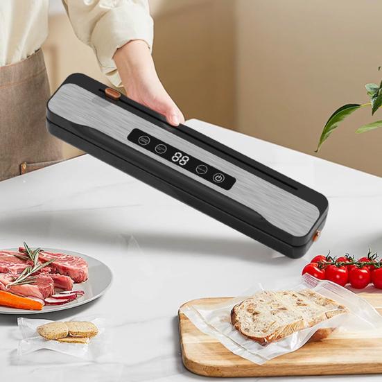 Беспроводной вакуумный упаковщик Сильное всасывание Цифровой дисплей Перезаряжаемый Компактный Портативный Вакуумный запайщик с 10 вакуумными пакетами